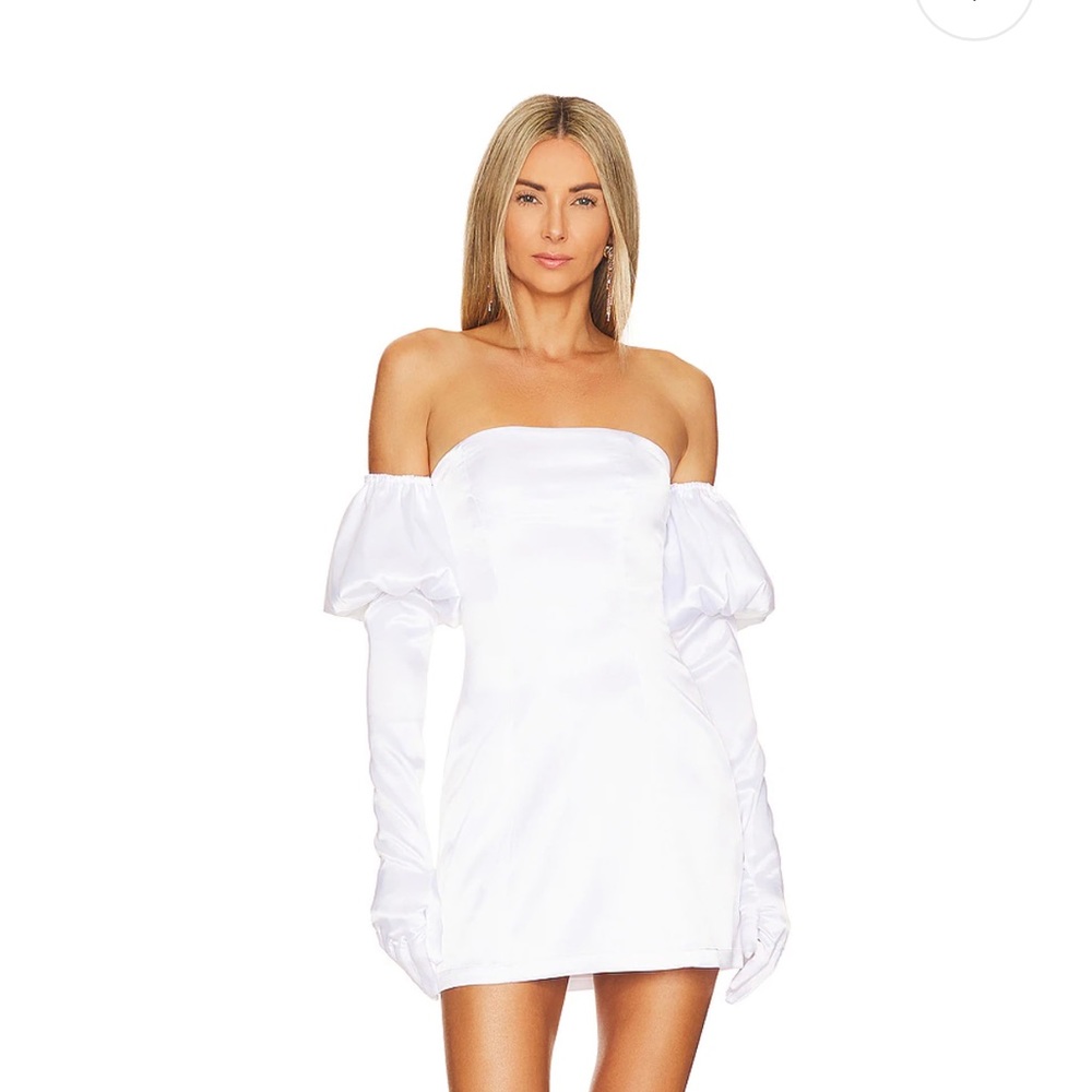 Eva Strapless Dress in White